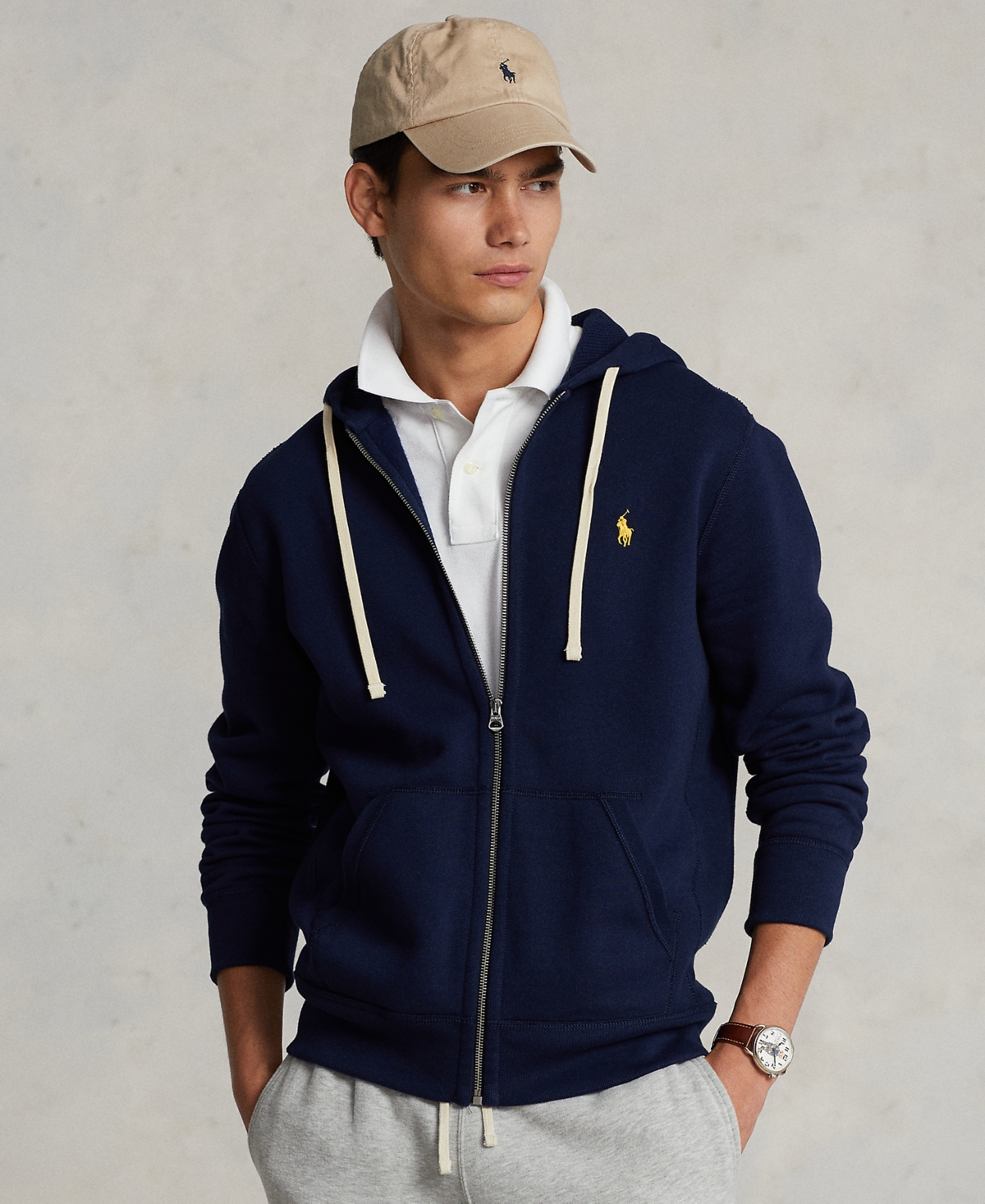 Polo Ralph Lauren Men's Signature Fleece Hoodie - Cruise Navy