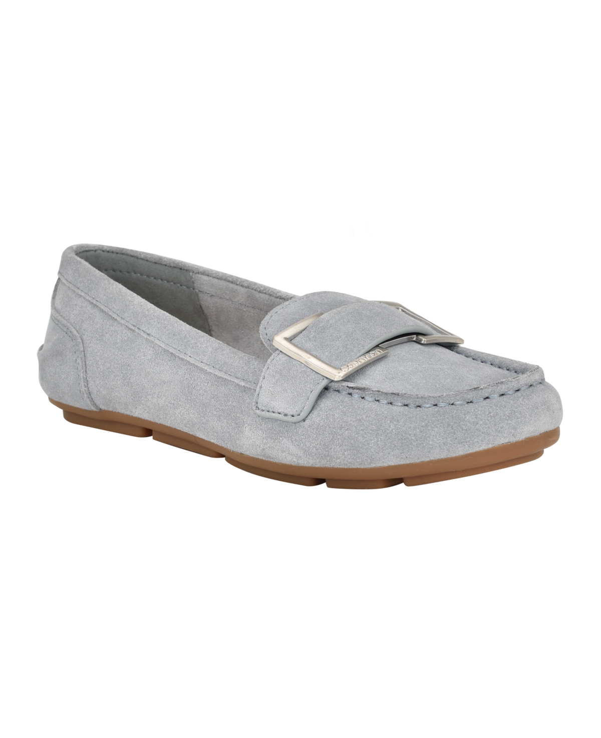 Calvin Klein Women's Lydia Casual Loafers In Light Blue Suede