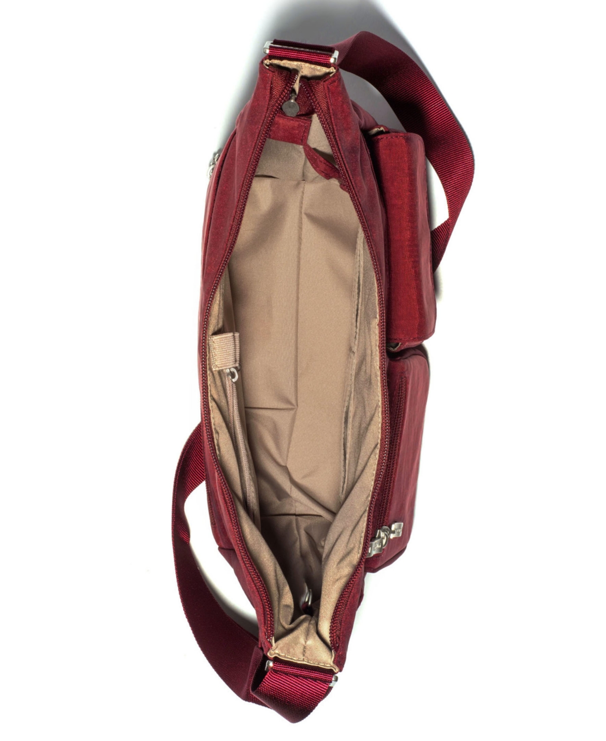 Baggallini Everywhere Small Bag With Rfid Wristlet In Dark Cherry