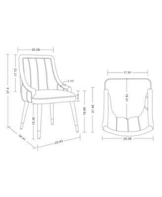 Eda 2-Piece Upholstered Dining Chair Set