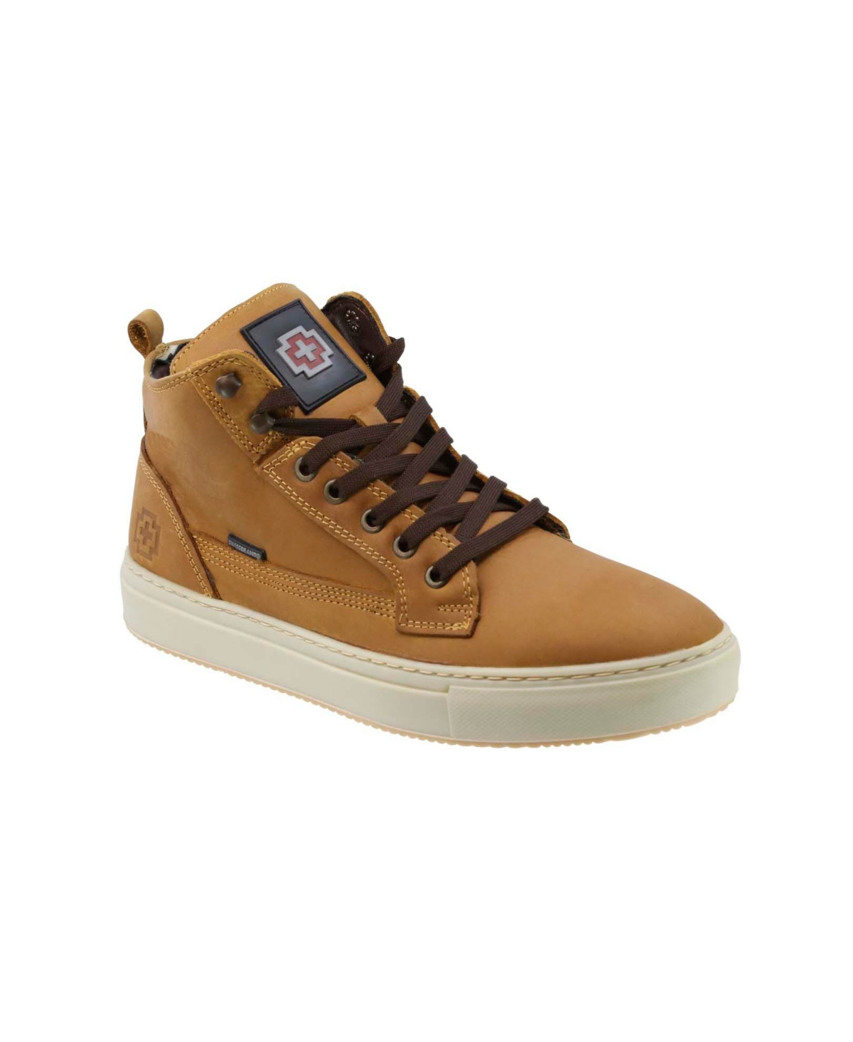 Leather High-Top Sneakers By Swissbrand - Honey