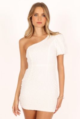 Asymmetric Statement Sleeve Sequin Mini Dress Asymmetric Statement Sleeve Sequin Mini Dress