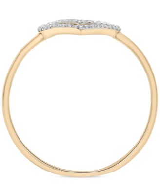Diamond Open Heart Ring (1/20 ct. t.w.) in 10k Gold, Created for Macy's