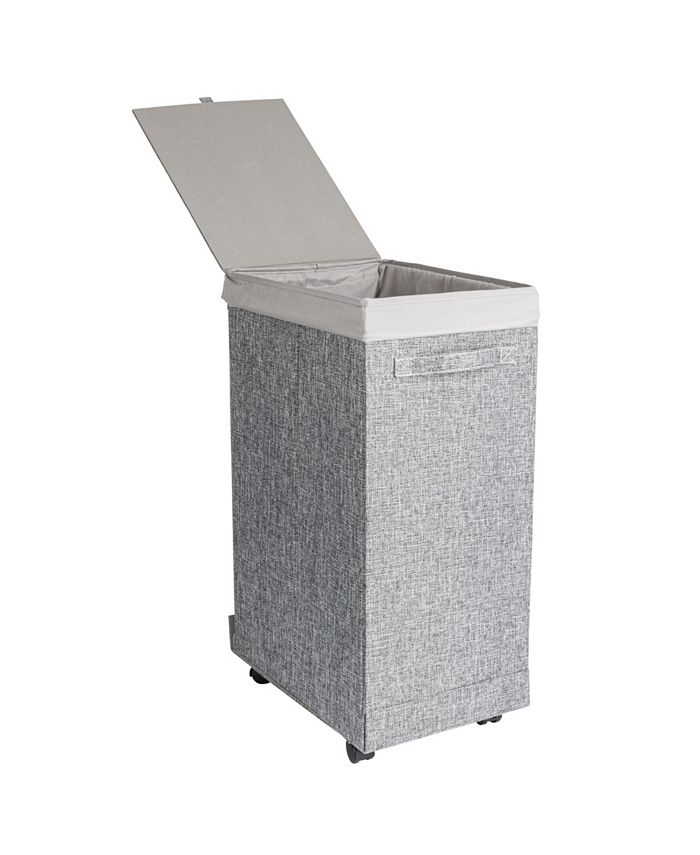 Household Essentials Narrow Collapsible Laundry Hamper with Liner and