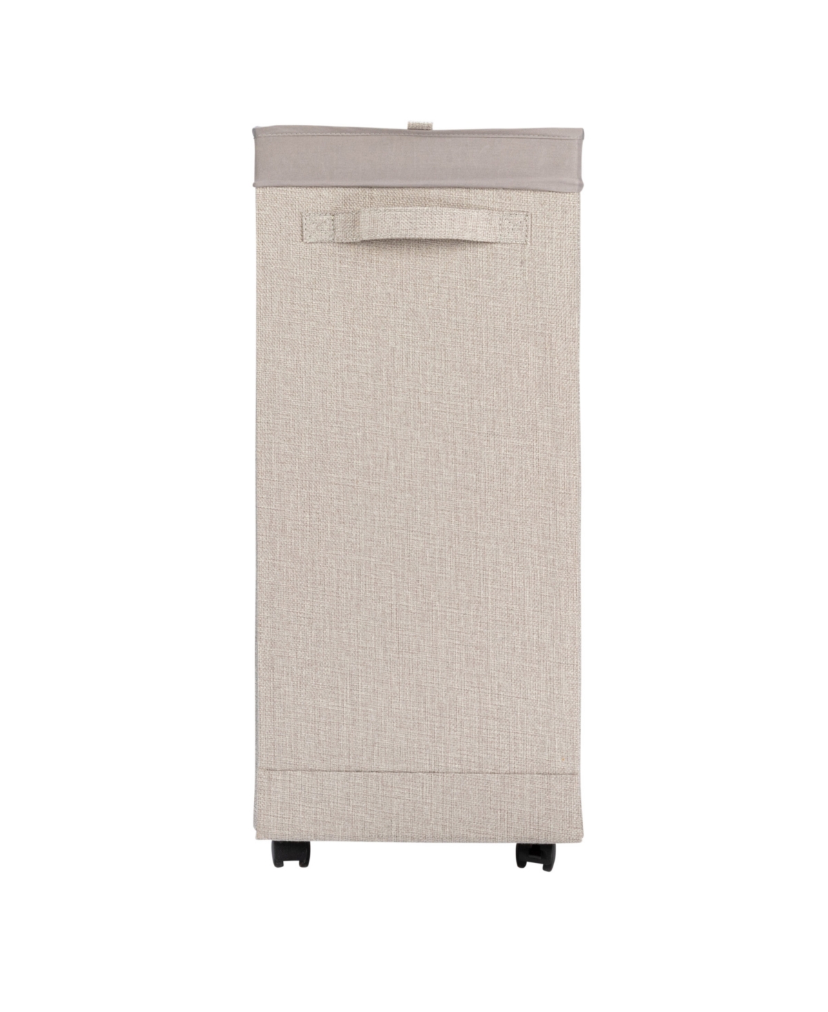 Shop Household Essentials Narrow Collapsible Laundry Hamper With Liner And Lid In Silver