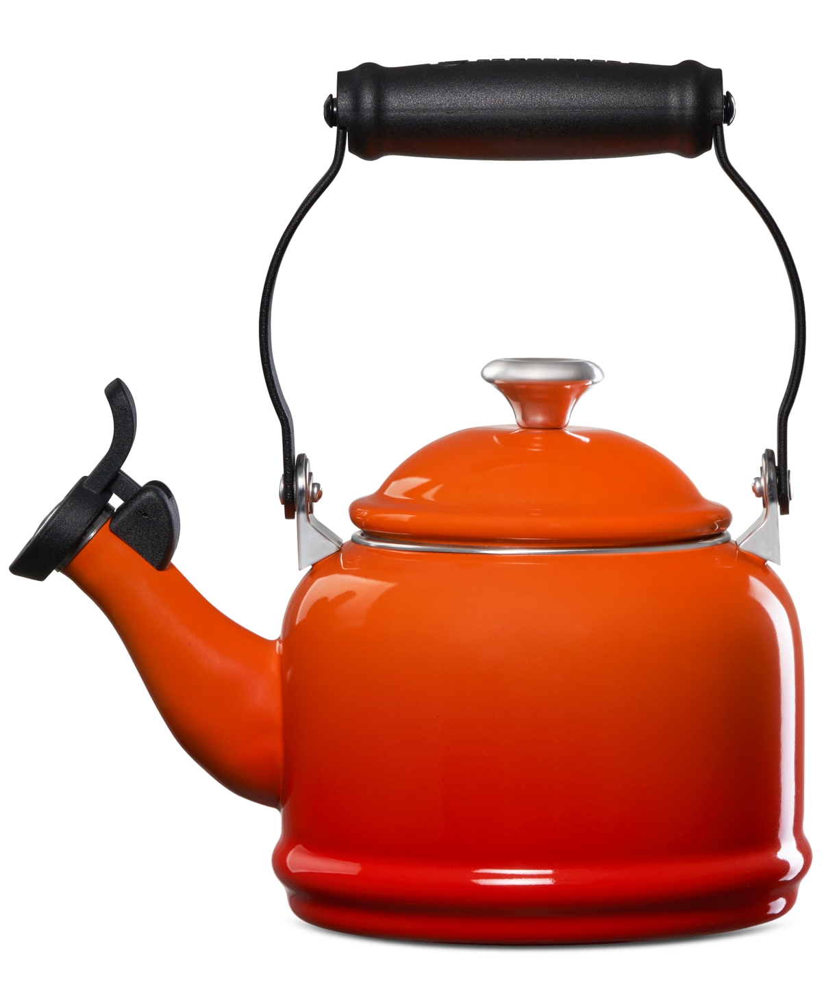 Le Creuset Enamel-on-steel Demi Kettle & Stoneware Mug Set In Orange