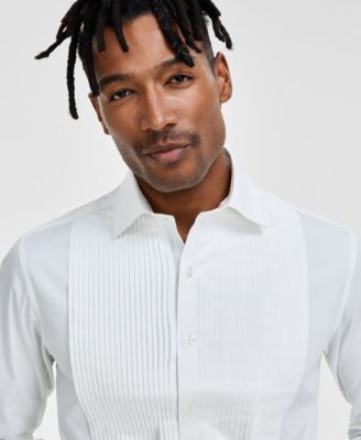 Men's Slim-Fit Solid Tuxedo Shirt, Created for Macy's