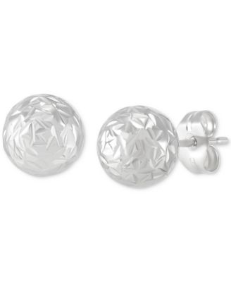 Textured Ball Stud Earrings in 14k Gold