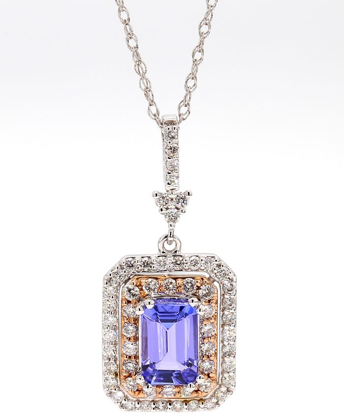 Macys tanzanite necklace outlet