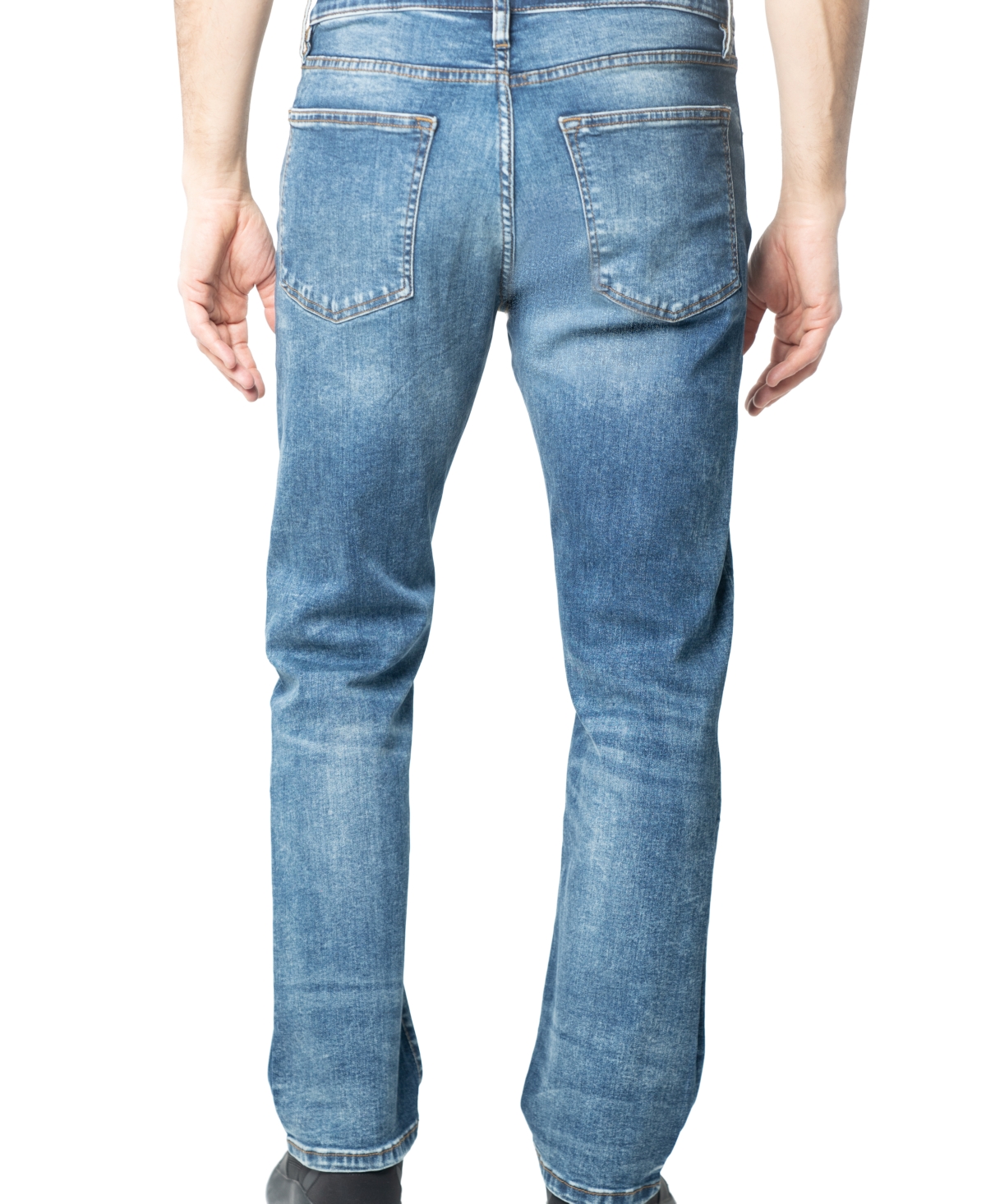 Shop Lazer Men's Straight-fit Stretch Destroyed Jeans In Vincent