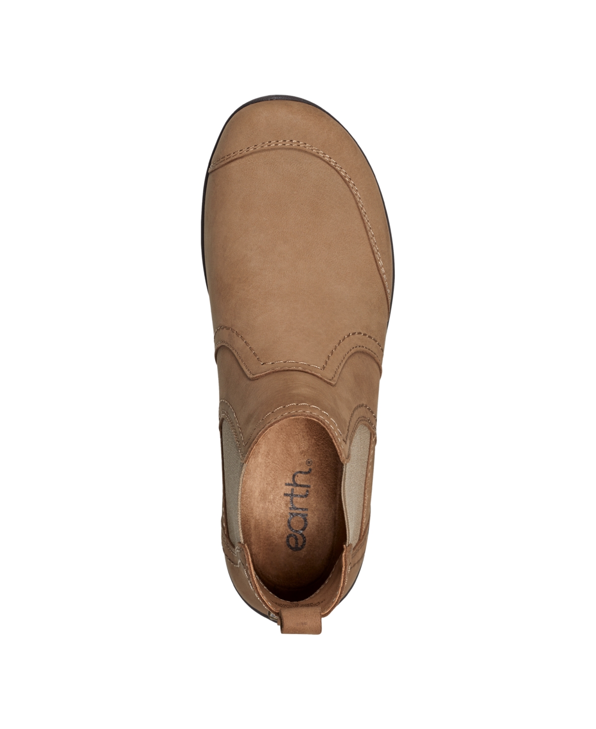 Earth Women's Faine Round Toe Casual Pull-On Flat Booties -Leather