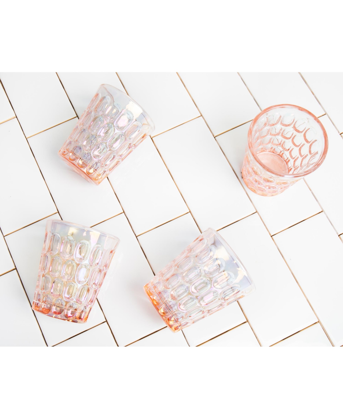 Godinger Rex Double Old-fashioned Glasses, Set Of 8 In Pink