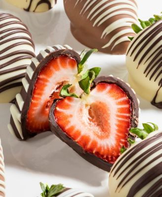 Classic Belgian Chocolate Covered Strawberries and Cheesecake Pops - 12 Pc