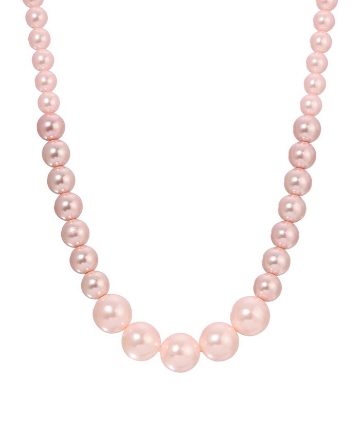 2028 Imitation Pink Pearl Strand Necklace - Macy's