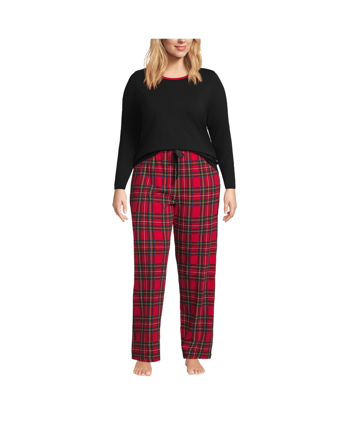 Plus Size Flannel Pjs Womens Buffalo Plaid Flannel Pajamas Women&