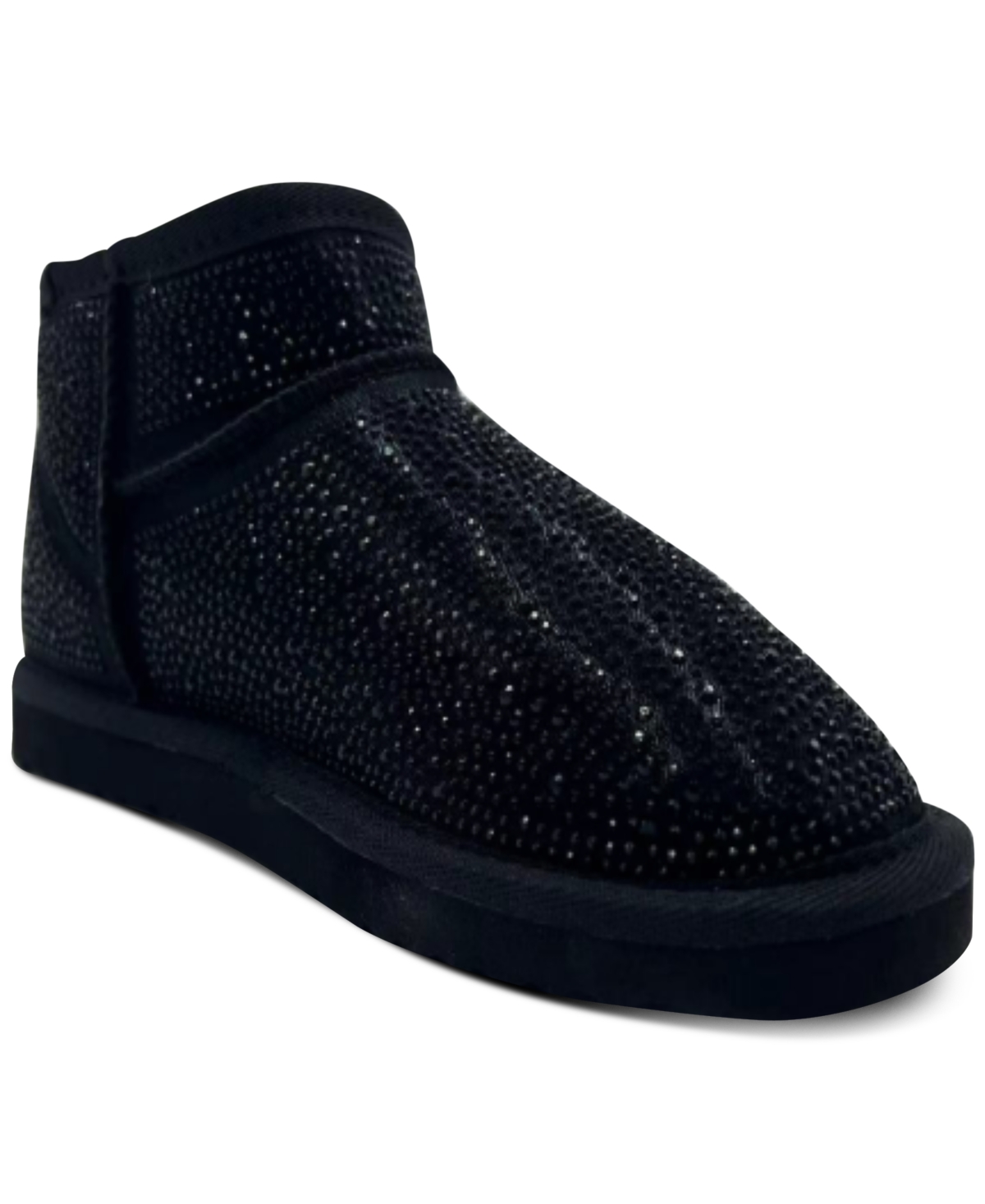 I.n.c. International Concepts Women's Ariee Mini Cold Weather Booties, Created For Macy's In Black Bling