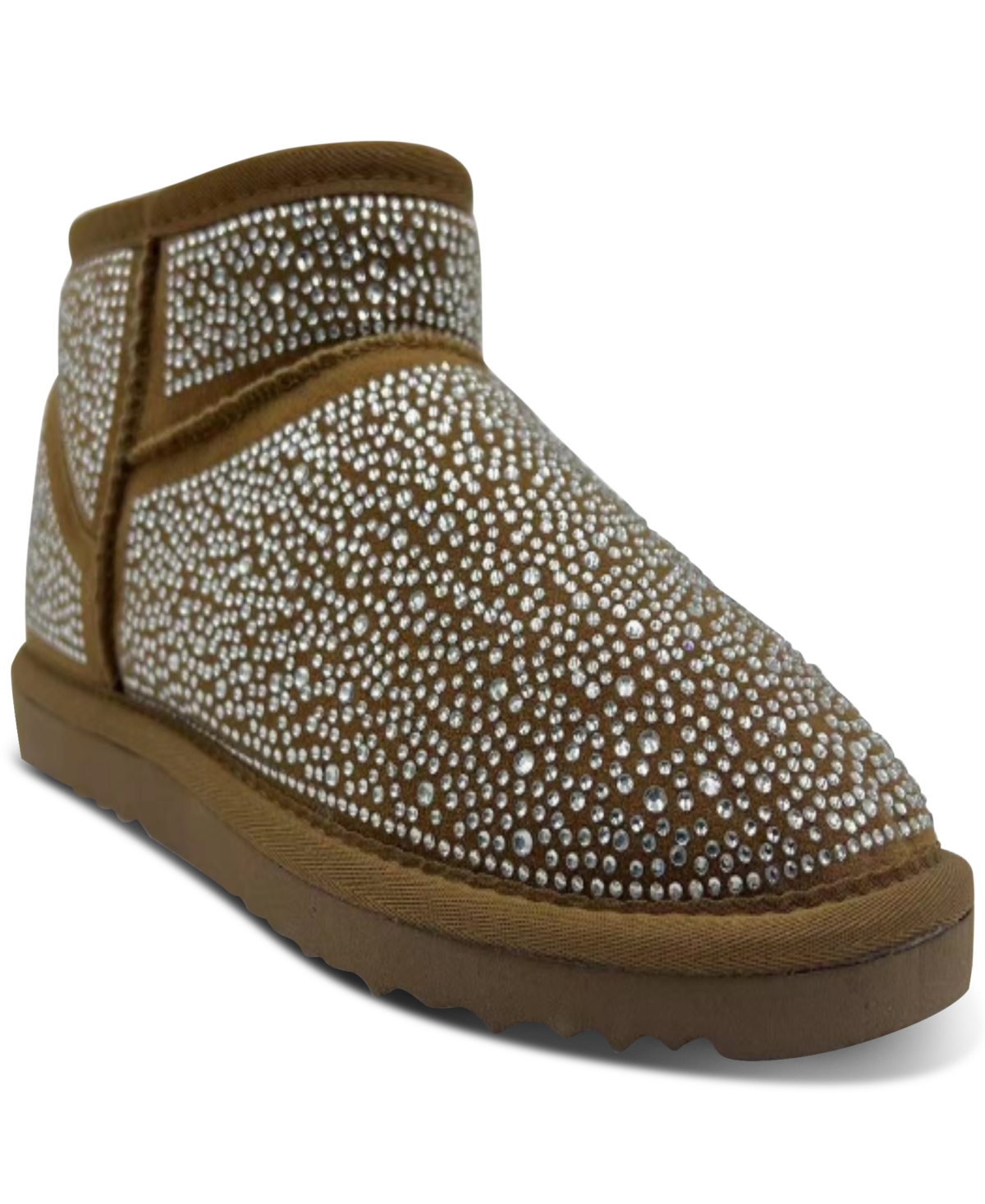 Inc International Concepts Women's Ariee Mini Cold Weather Booties, Created For Macy's In Tan Bling