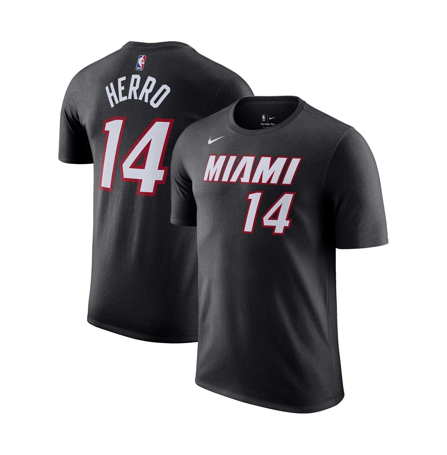 Мужская футболка Nike Tyler Hero Black Miami Heat Icon 2022/23 Name and Number — фото 1