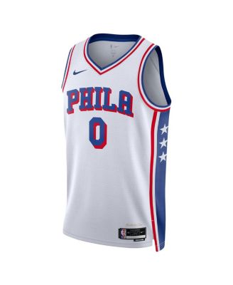 Men's and Women's Tyrese Maxey White Philadelphia 76ers Swingman Jersey - Association Edition