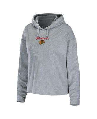 Women's Heather Gray Chicago Blackhawks Logo Pullover Hoodie and Pants Sleep Set