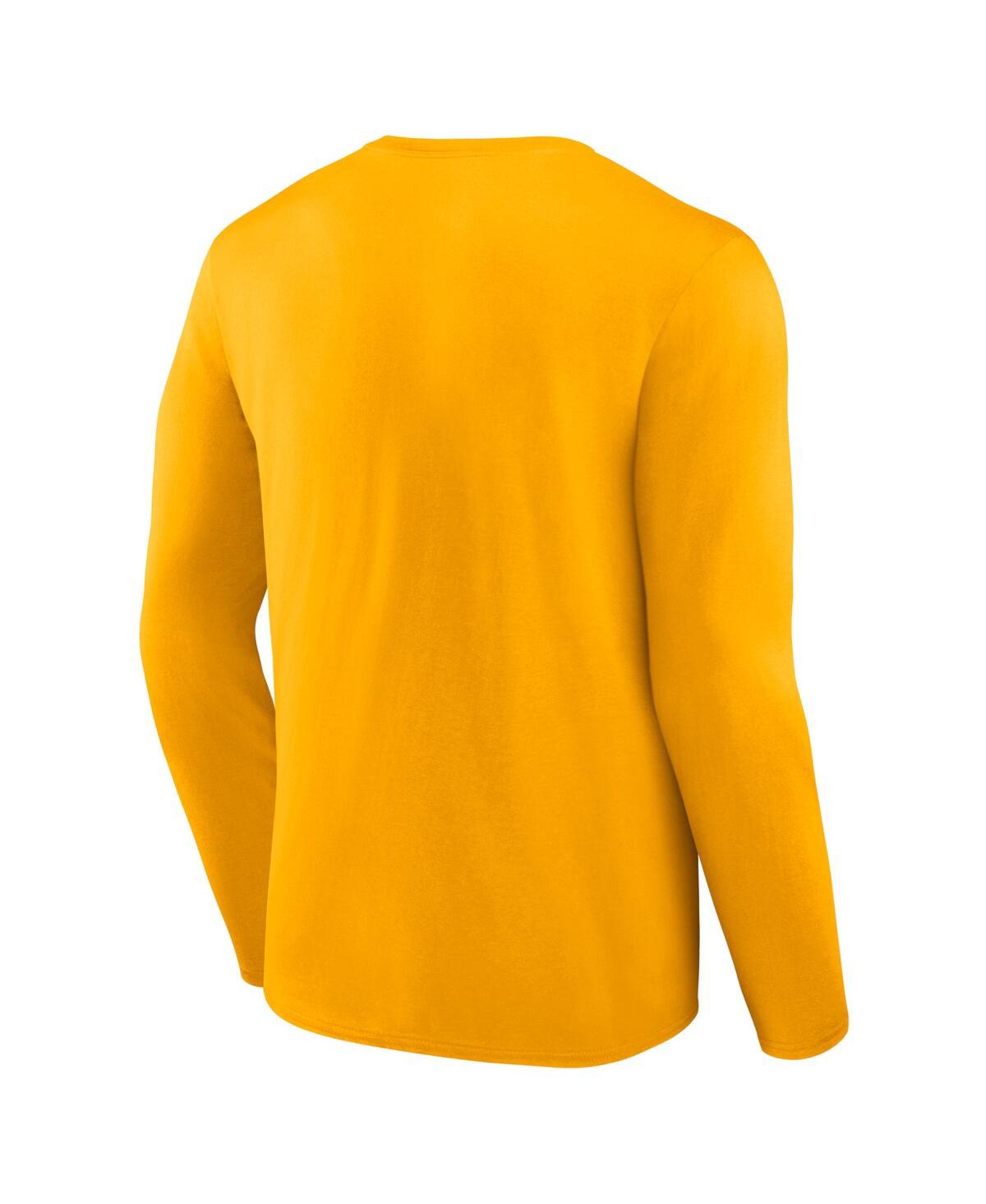 Men's FanaticsSt. Louis Blues Authentic Pro Secondary Replen Long Sleeve T-shirt - Gold