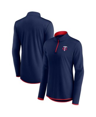Women's Fanatics Navy Minnesota Twins Corner Quarter-Zip Top - Macy's
