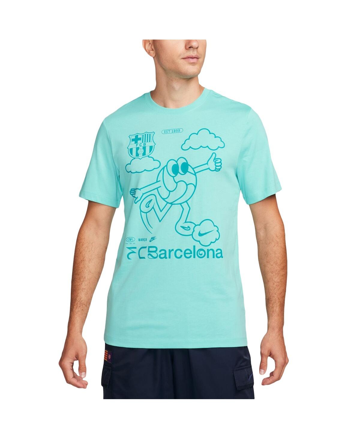 Shop Nike Men's  Aqua Barcelona Air Max 90 T-shirt