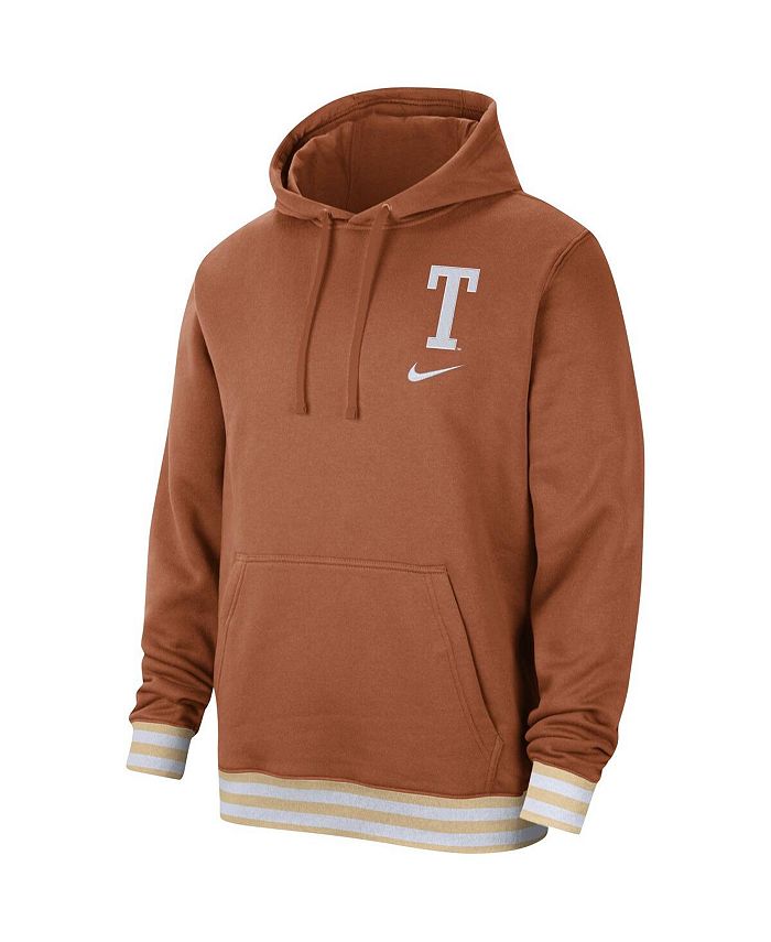 Nike Men's Texas Orange Texas Longhorns Campus Retro Fleece Pullover