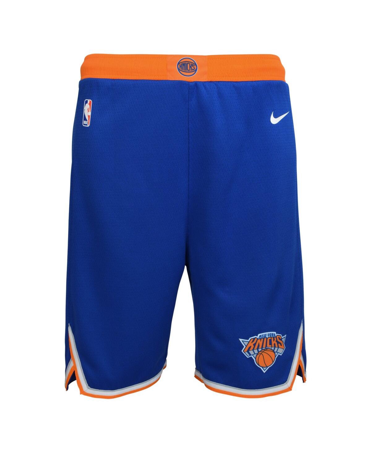 Shop Nike Big Boys  Blue New York Knicks Icon Edition Mesh Performance Swingman Shorts