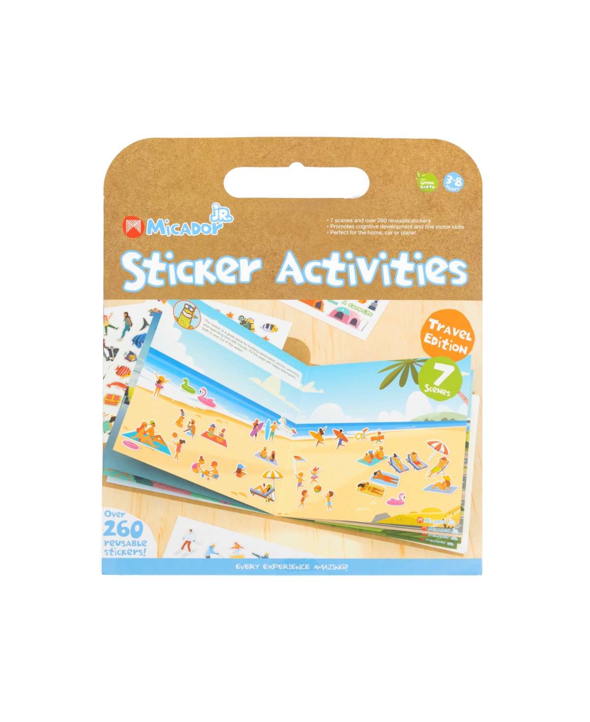 Micador Jr. Repetitive Use Sticker Activities, Travel Pack
