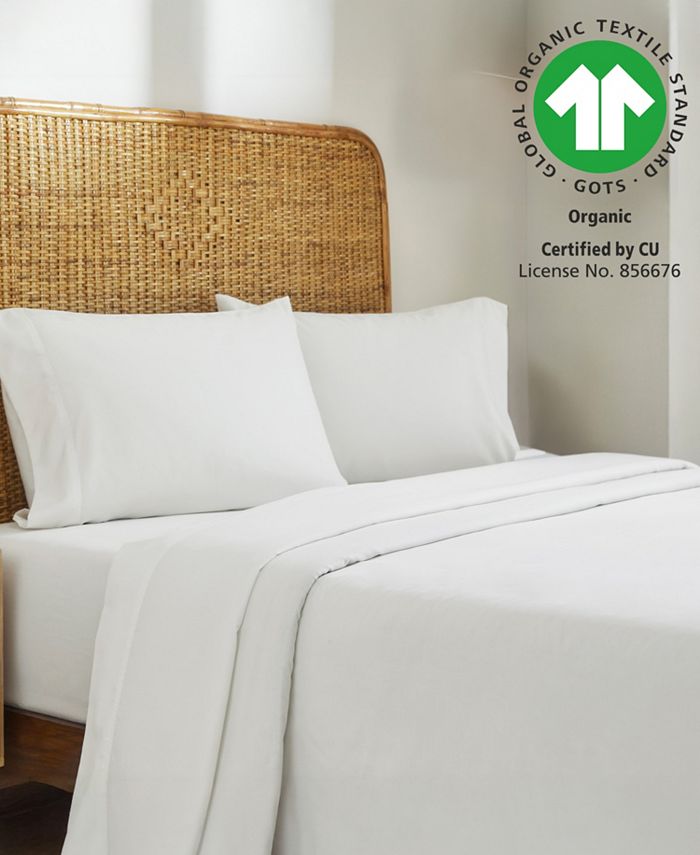 California Design Den California King Sheets Set, GOTS Certified 100