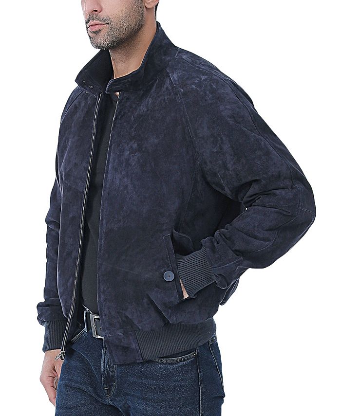 Landing Leathers Men WWII Suede Leather Bomber Jacket - Tall - Macy's