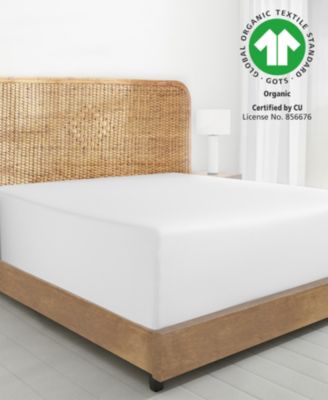 Cool Percale Organic Cotton Fitted Sheet, Full