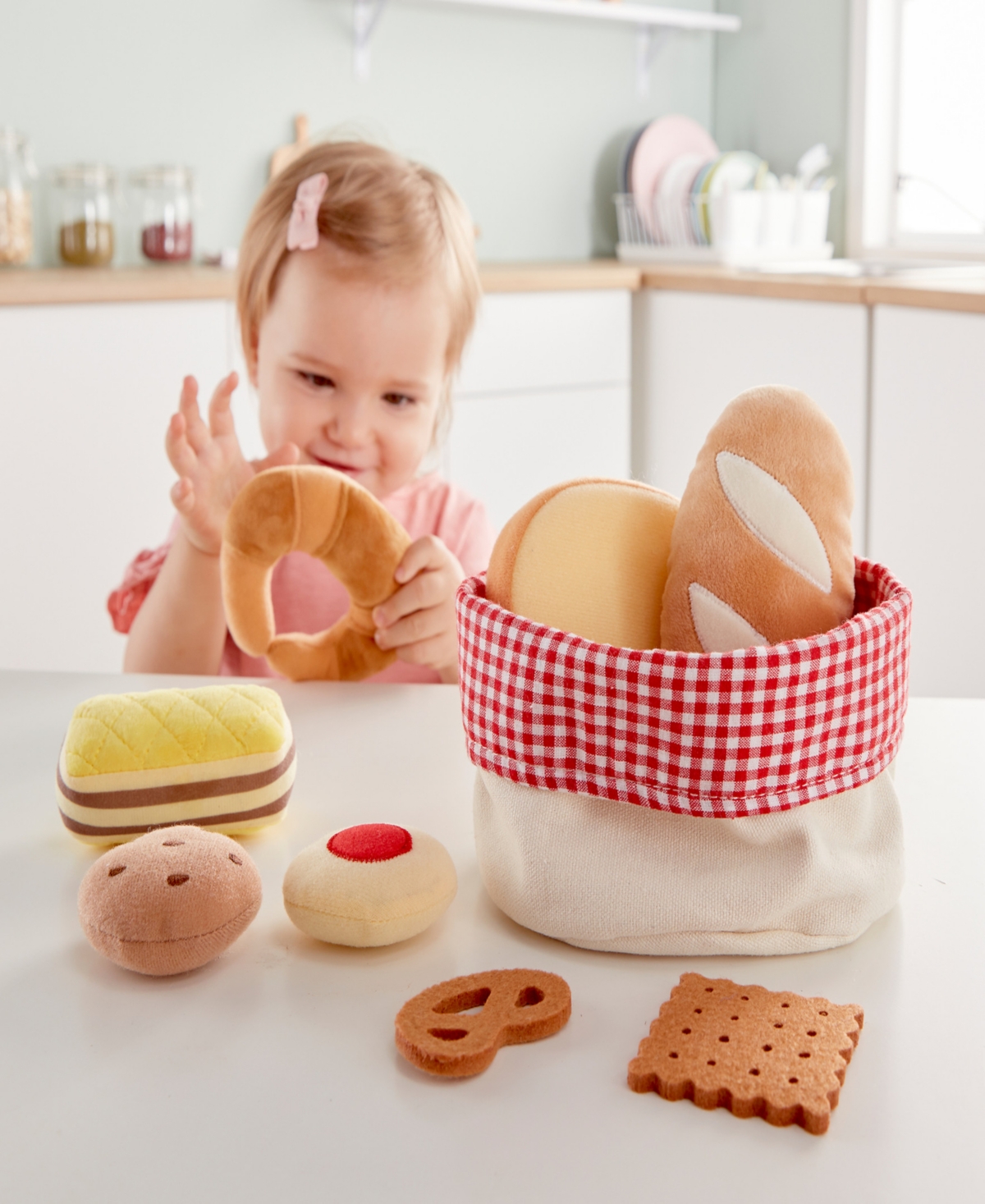 Hape Toddler Bread Basket Kitchen Food Playset In Multi