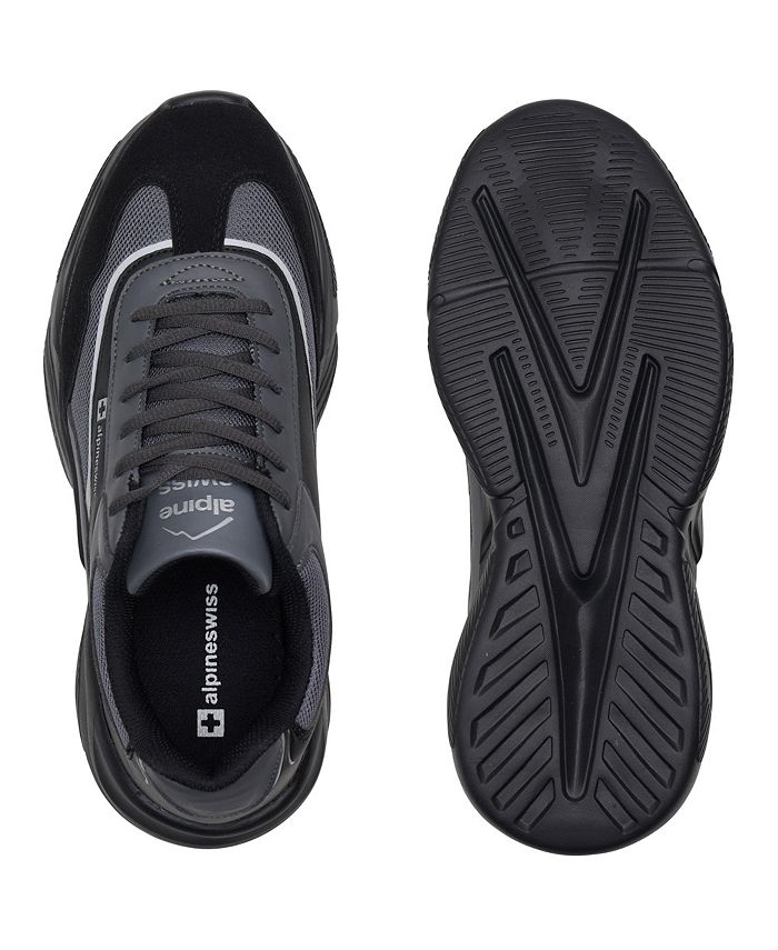 Alpine Swiss Stuart Mens Chunky Sneakers Retro Platform Dad Tennis