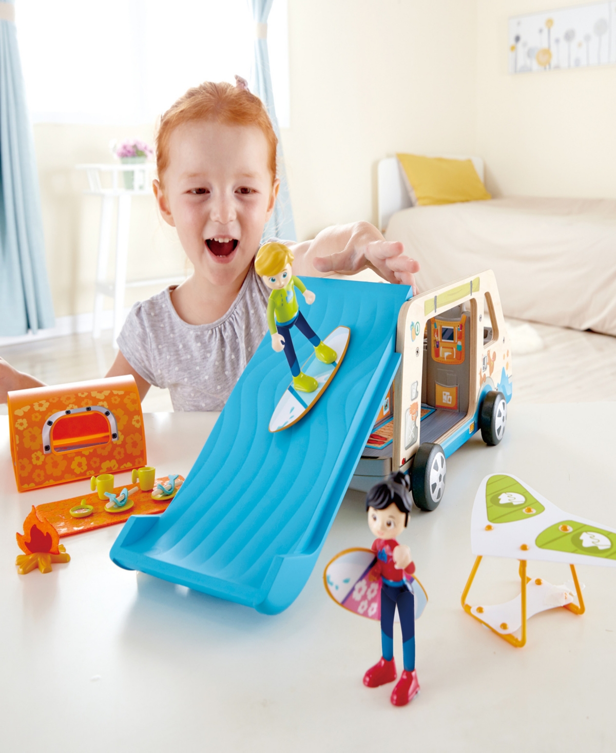 Hape Adventure Van Playset In Multi