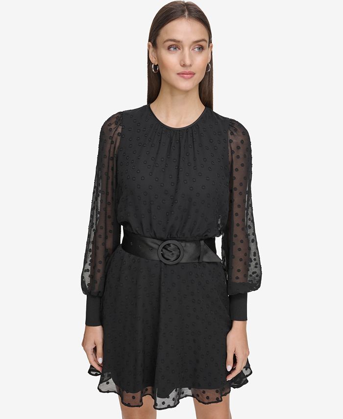 Karl lagerfeld black lace dress deals