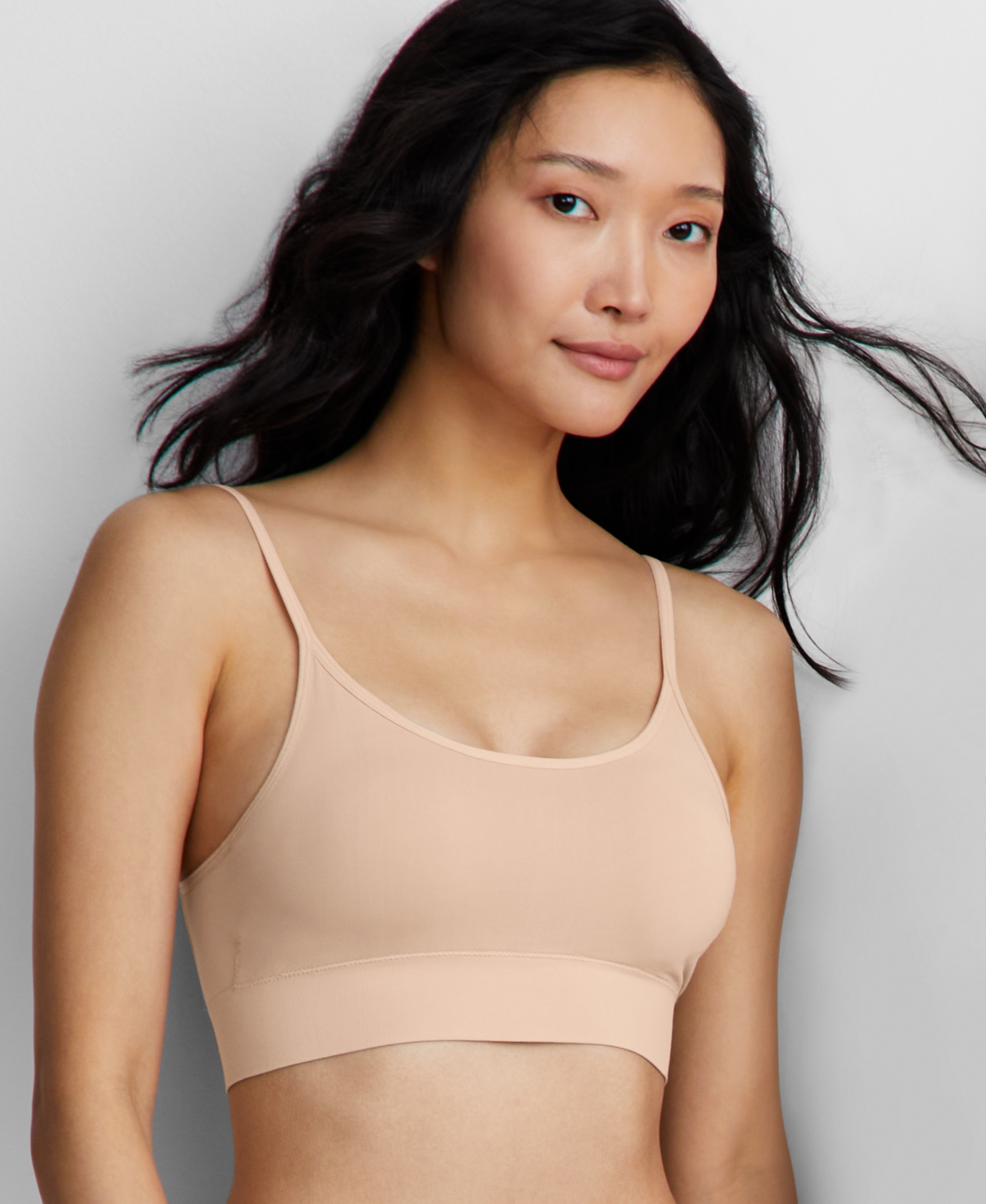 Women's Seamless Bralette, Created for Macy's - Cashmere Cream