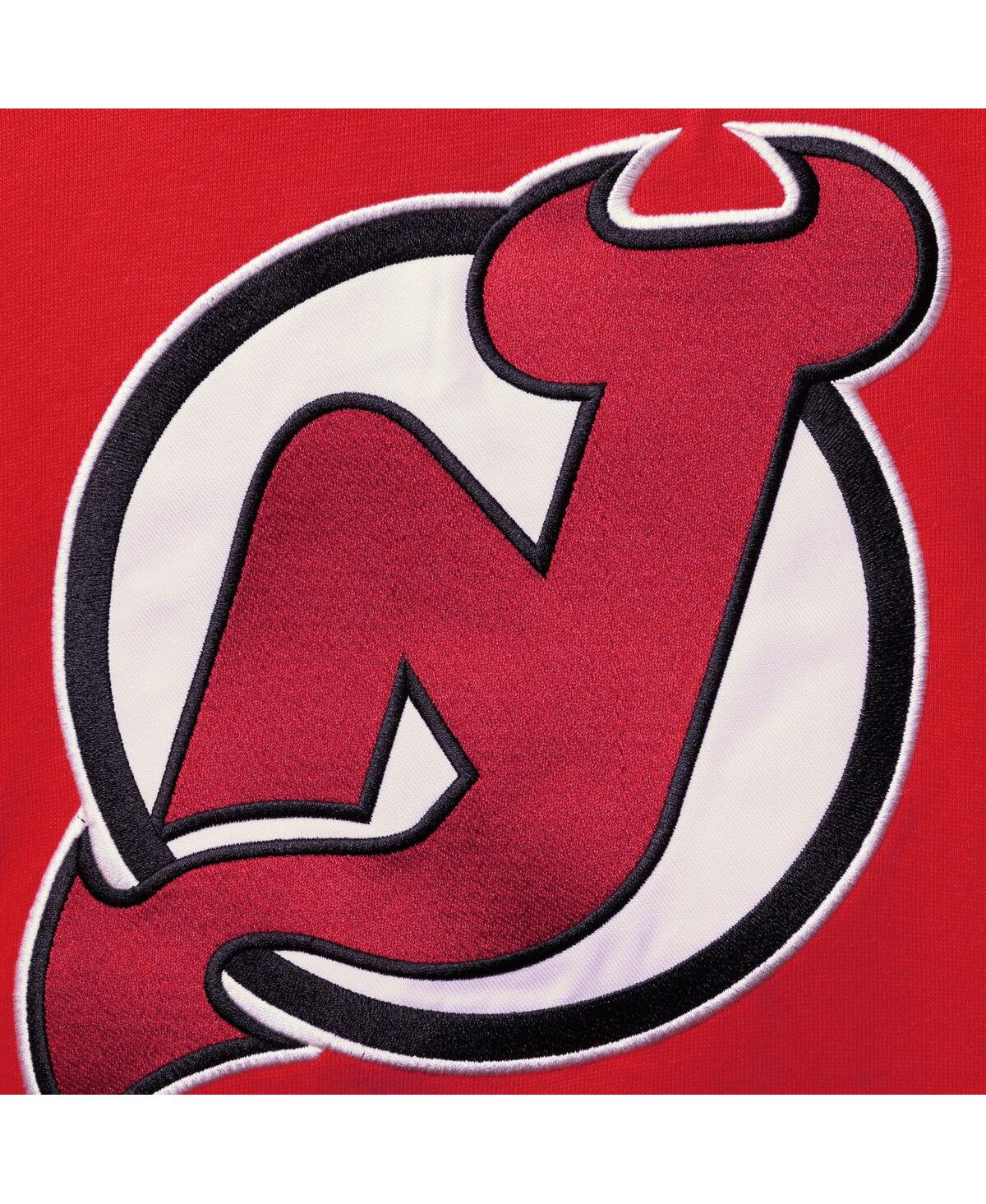 47 Brand Men's Nico Hischier Red New Jersey Devils Player Name Number Lacer Pullover Hoodie In Red