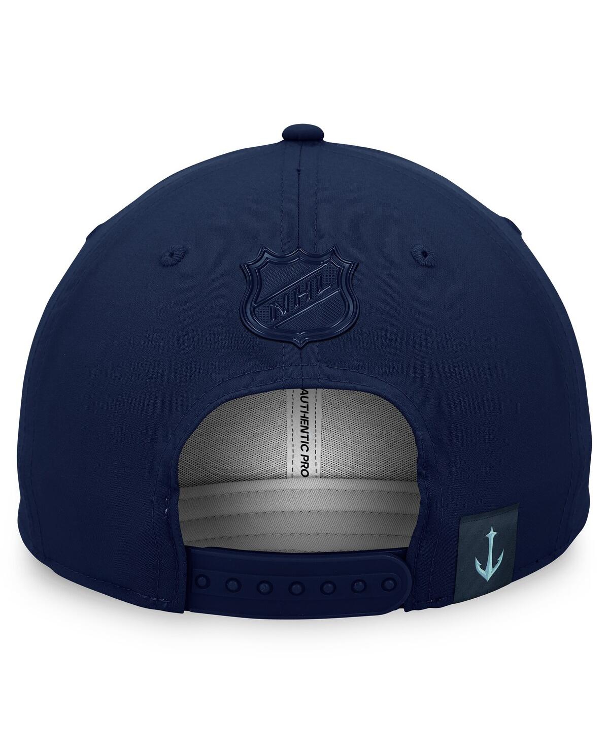 Fanatics Branded  Deep Sea Blue Seattle Kraken Authentic Pro Road Side Logo Adjustable Hat In Deep Sea Blue