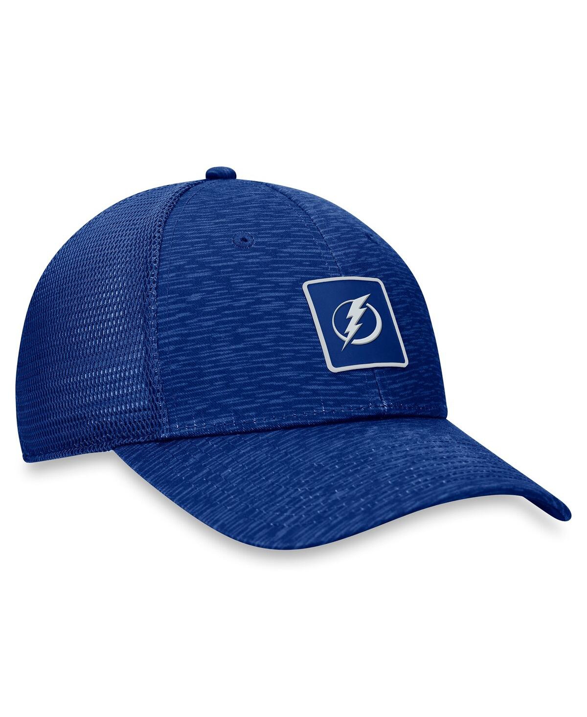 Shop Fanatics Men's And Women's  Blue Tampa Bay Lightning Authentic Pro Road Trucker Adjustable Hat