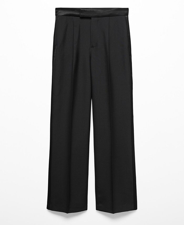 MANGO Women's Satin Detail Pants Macy's