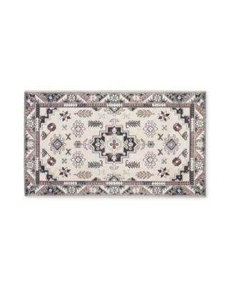 Town & Country Living Town Country Living Luxe Livie Everwash Kitchen Mat 27592 Area Rug In Blue,ivory