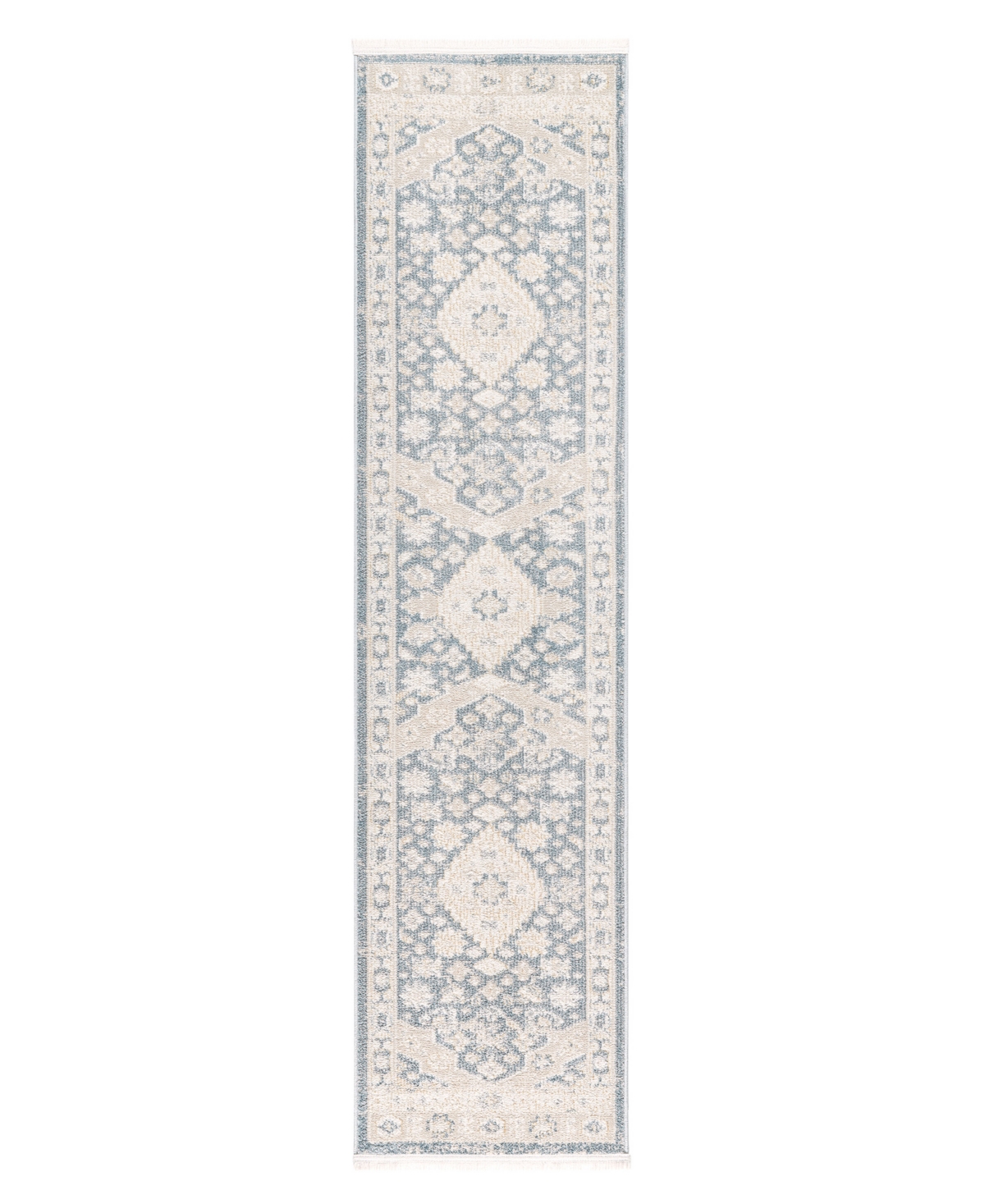 Town & Country Living Everyday Rein Everwash 17 1'9" X 7'2" Runner Area Rug In Blue,beige