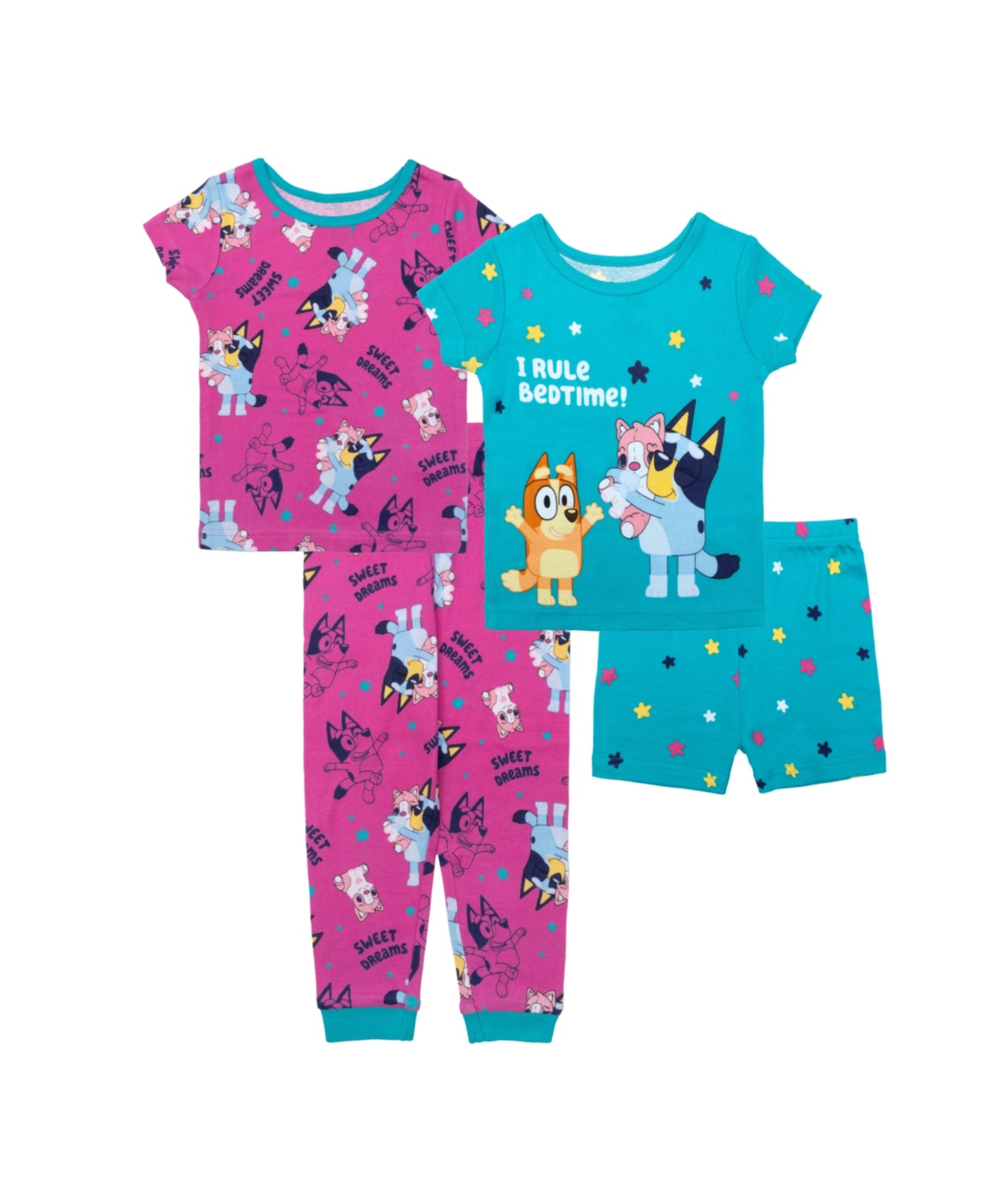 Shop Bluey Toddler Girls Crewneck Pajama Set, 4 Pc In Assorted