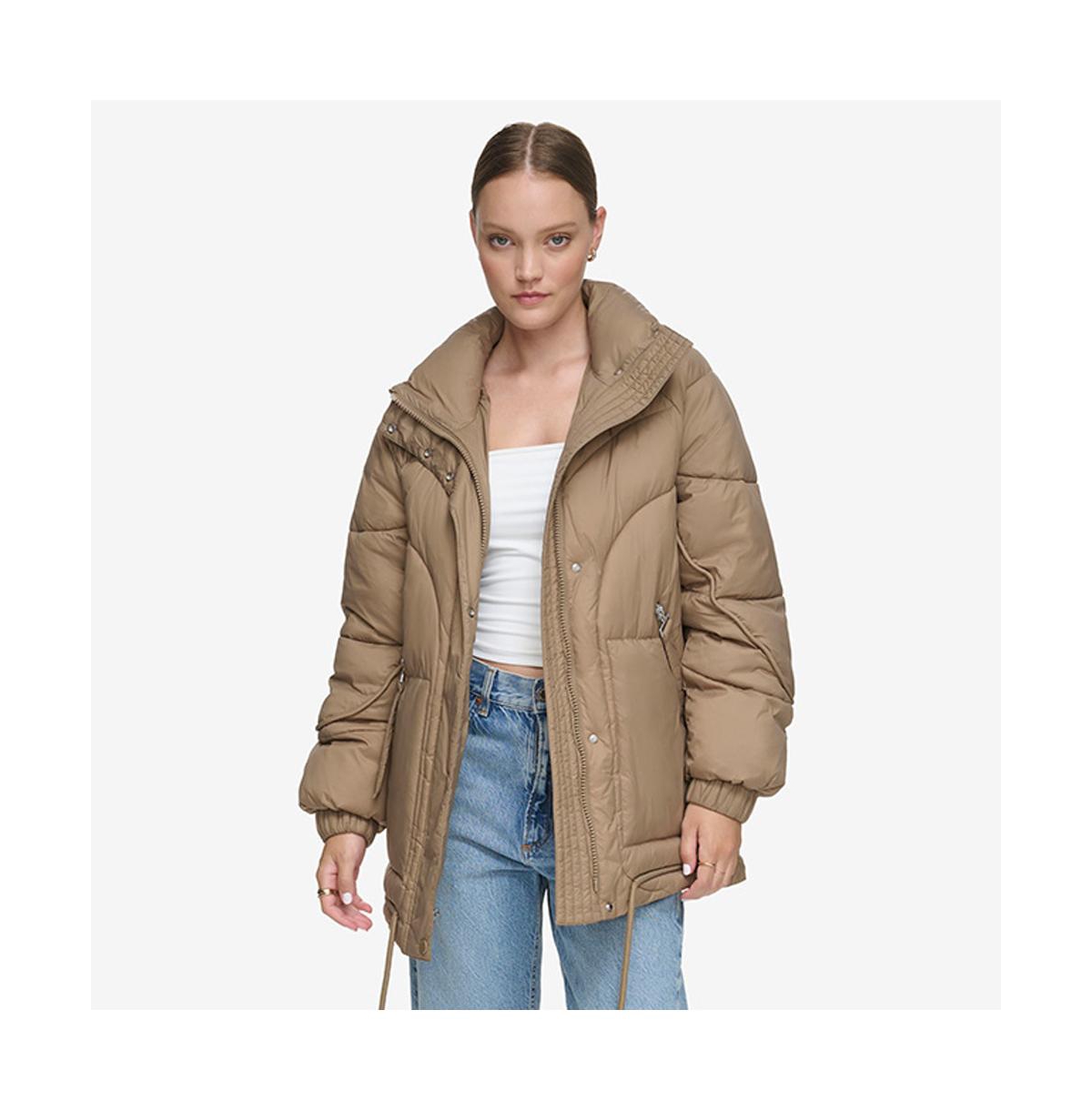 ANDREW MARC STRELA SOFT, AIRY CIRE COATED SHELL WOMAN'S PUFFER JACKET