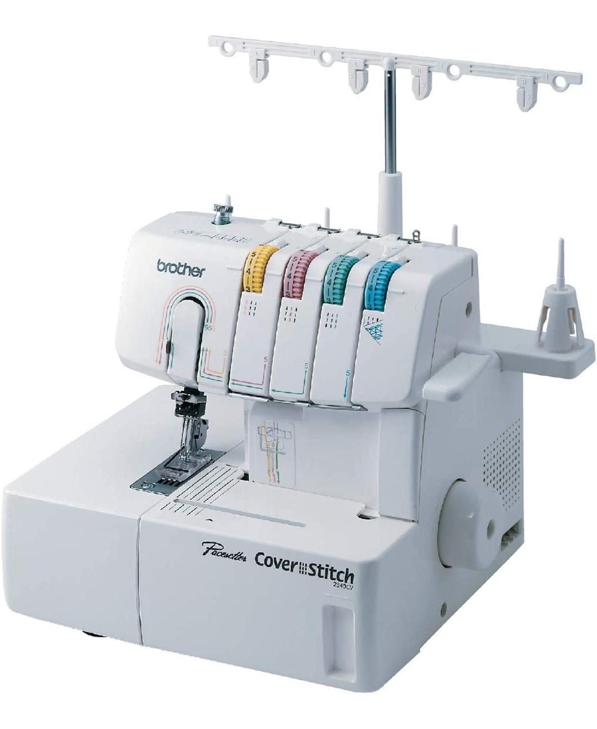 2340CV Cover Stitch Machine with Color-Coded Threading Guide - White