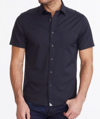 Men's Slim Fit Wrinkle-Free Performance Short Sleeve Gironde Button Up Shirt