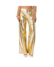Gold online pleather pants
