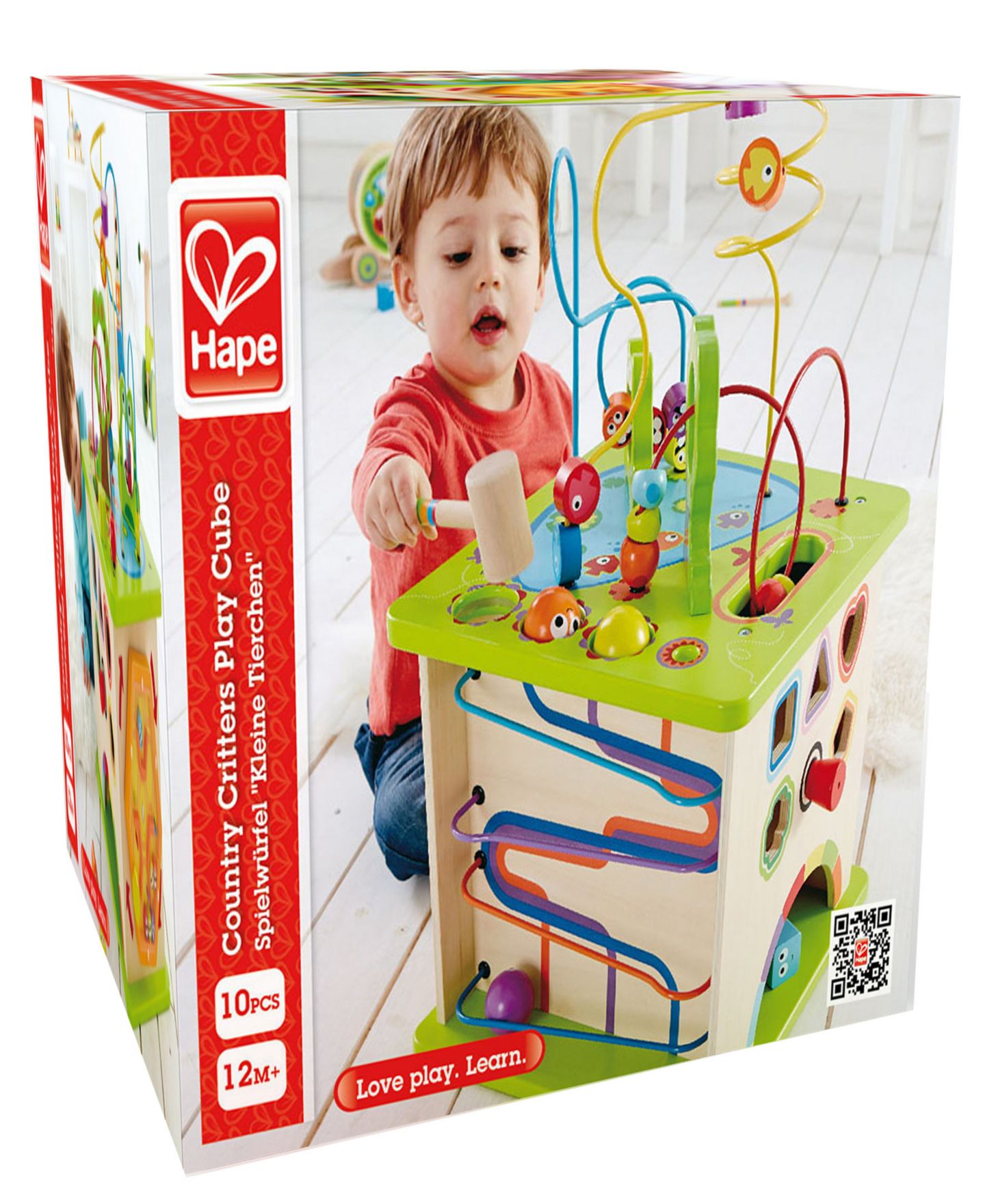 Детская игрушка Hape Country Critters Shape Sorter Activity Cube — фото 4